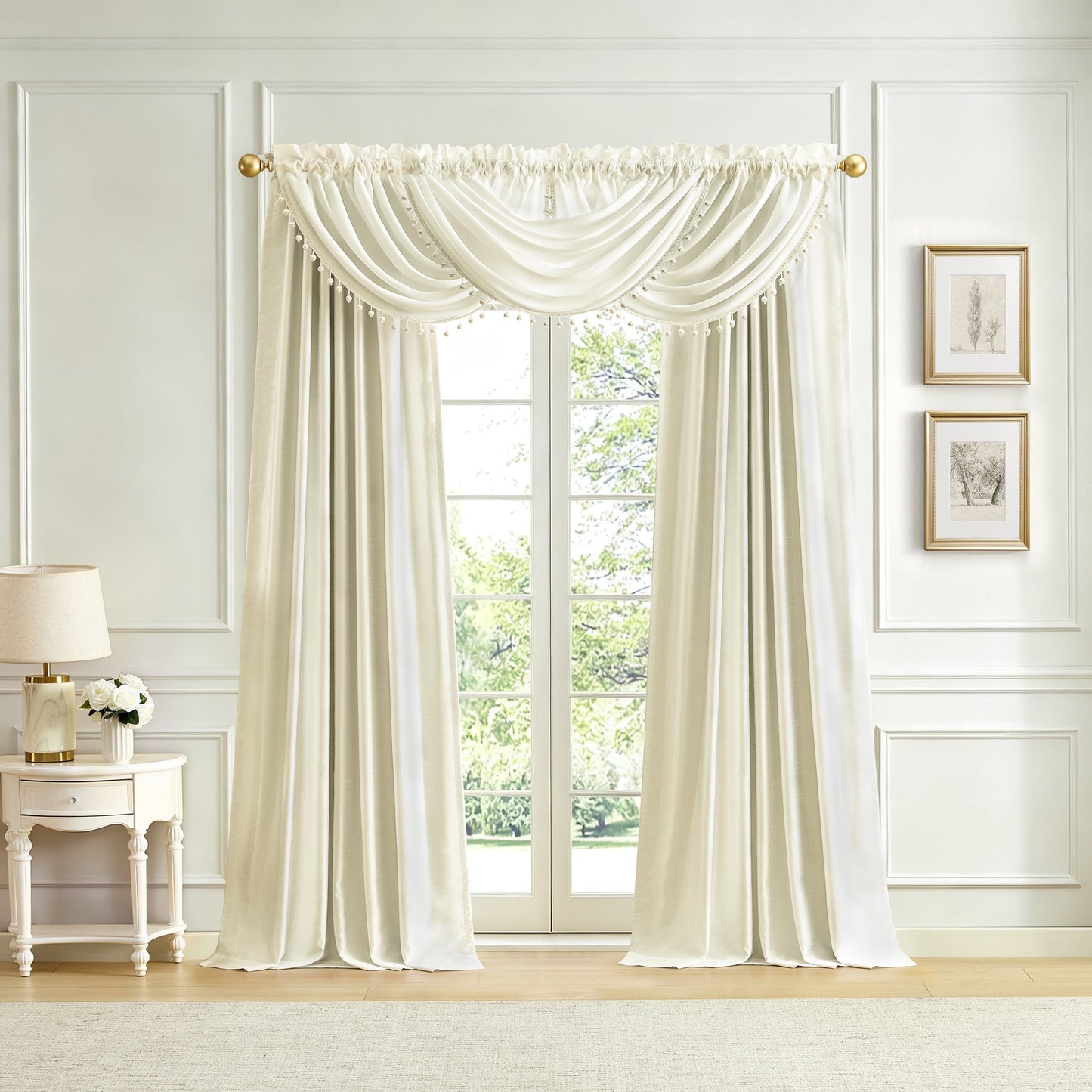 Lenox Imperial Faux Silk Window Curtain