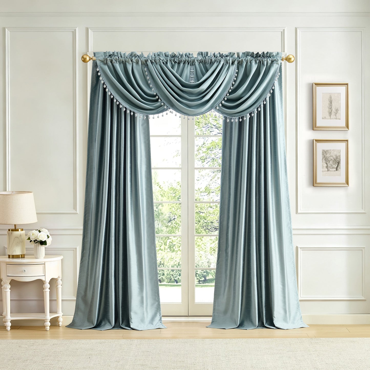 Lenox Imperial Faux Silk Window Curtain