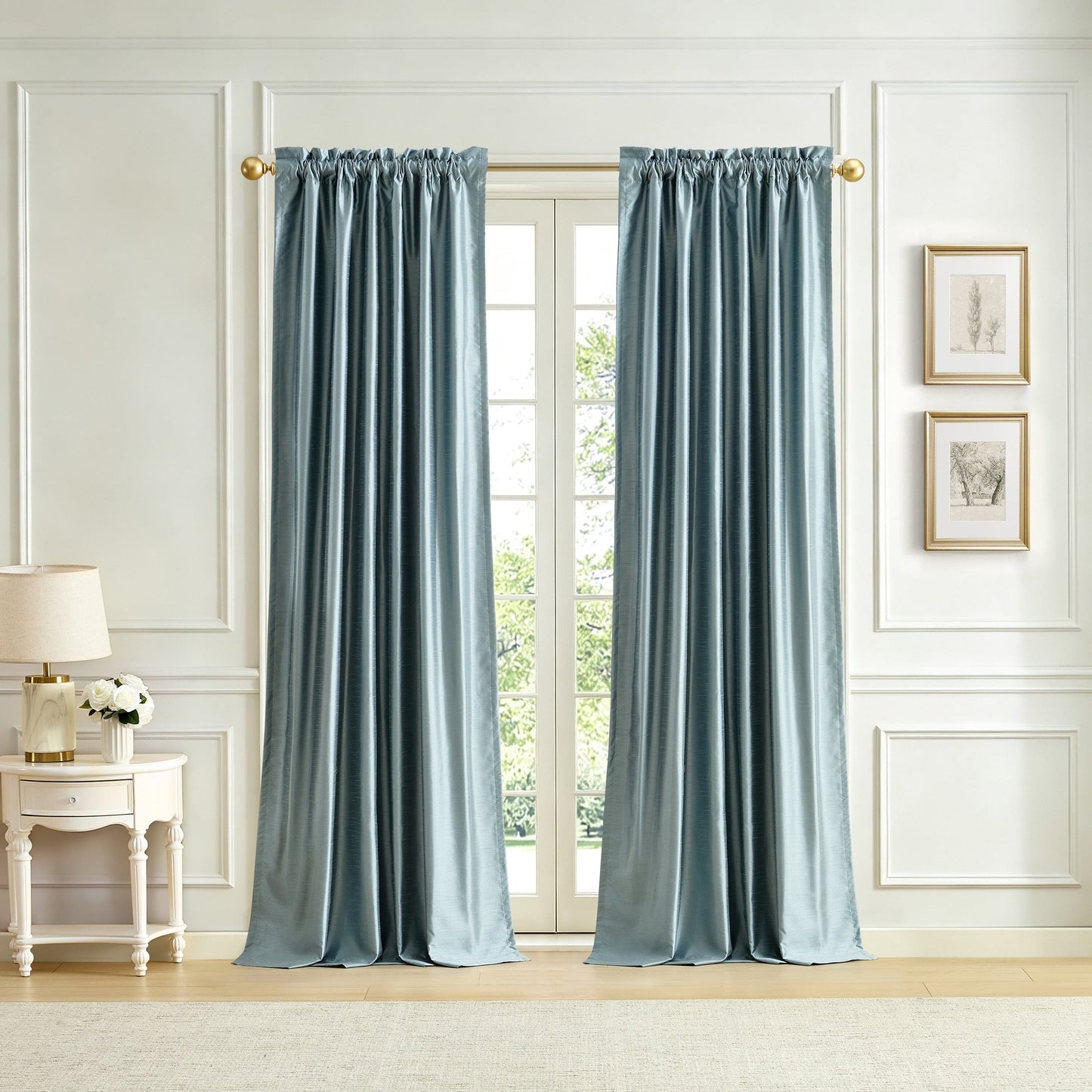 Lenox Imperial Faux Silk Window Curtain