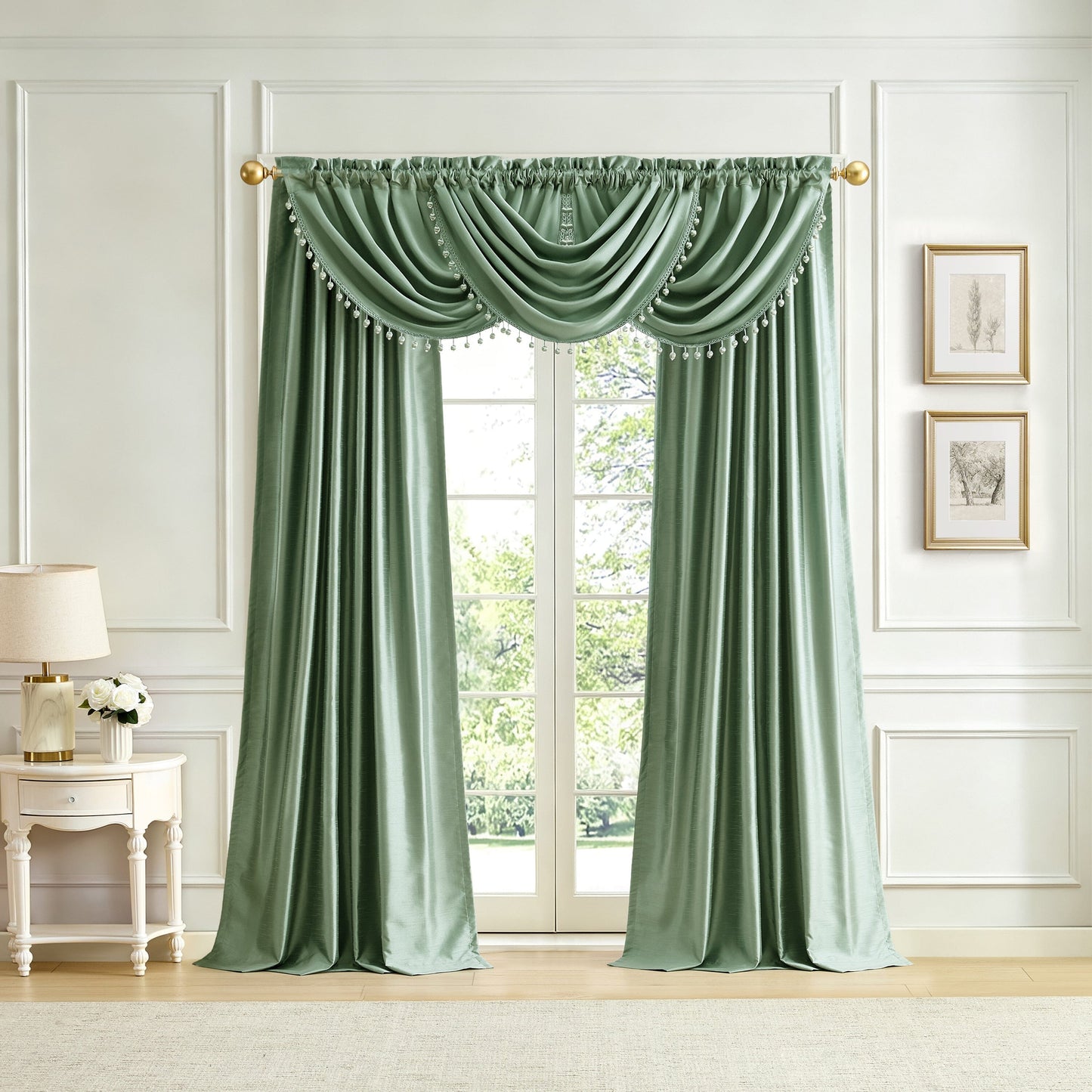 Lenox Imperial Faux Silk Window Curtain