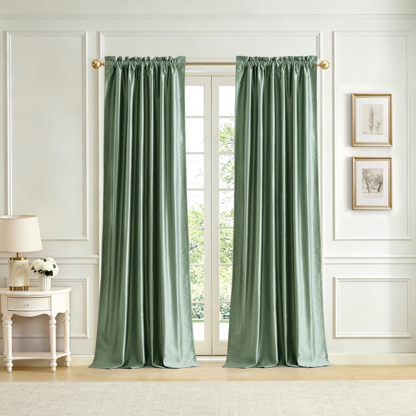 Lenox Imperial Faux Silk Window Curtain