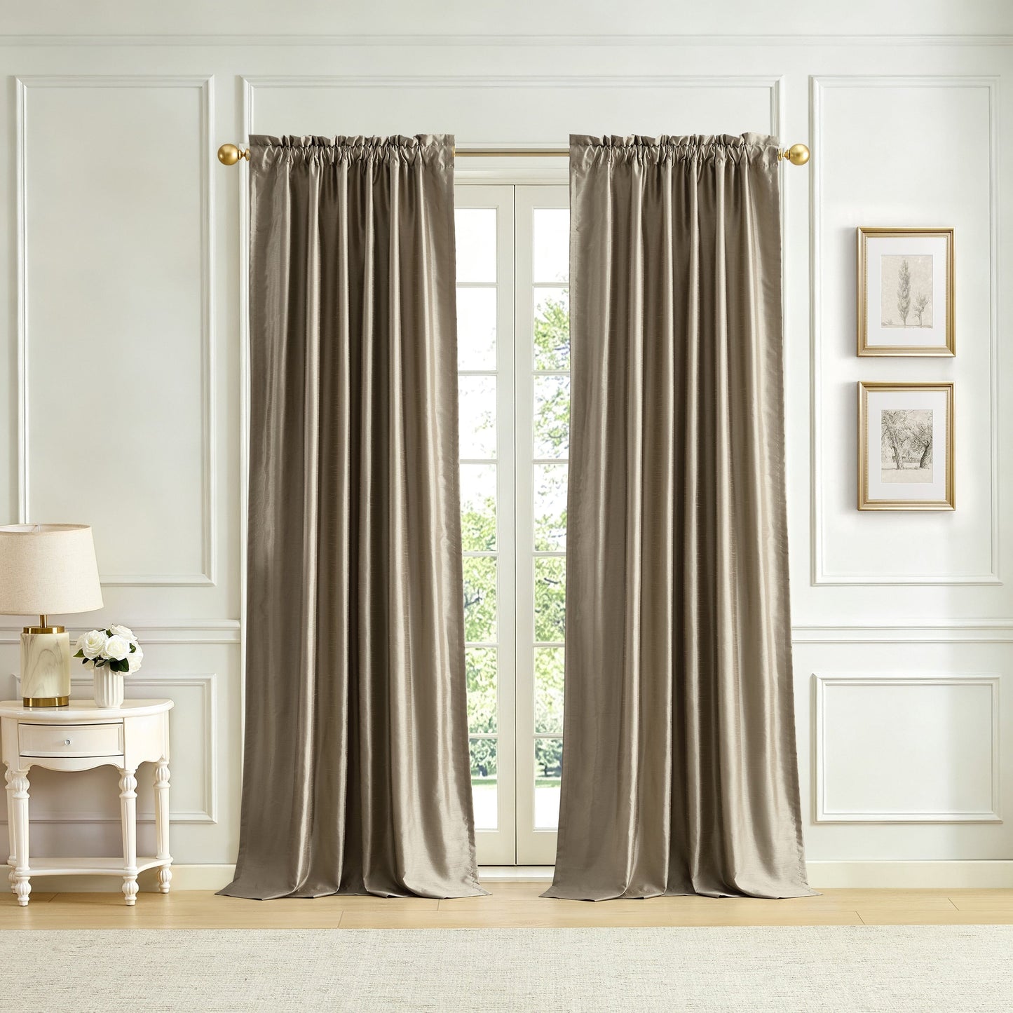 Lenox Imperial Faux Silk Window Curtain