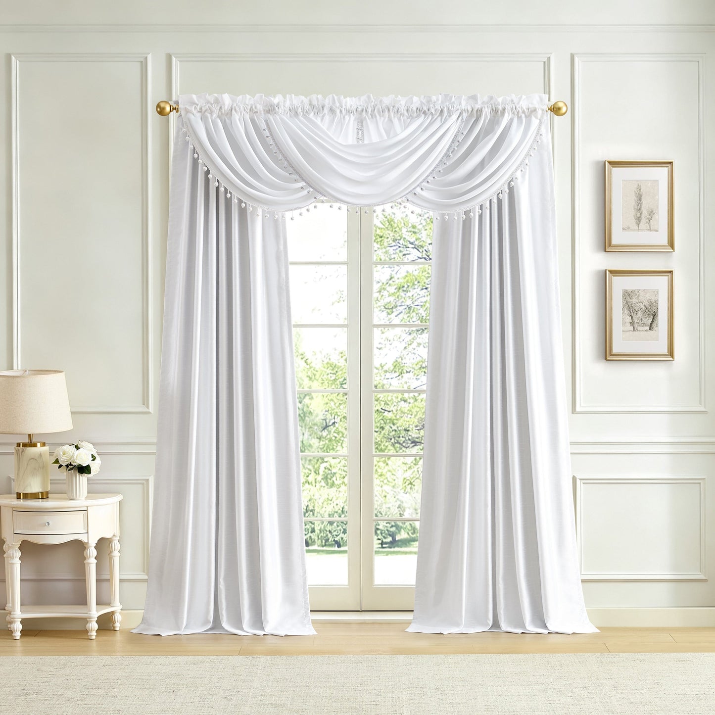 Lenox Imperial Faux Silk Window Curtain