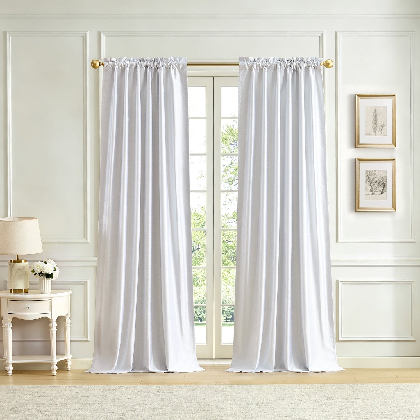 Lenox Imperial Faux Silk Window Curtain
