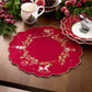 Villeroy & Boch Keepsake Ornaments Velvet Embroidered Round Placemats, Set of 4