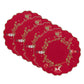 Villeroy & Boch Keepsake Ornaments Velvet Embroidered Round Placemats, Set of 4