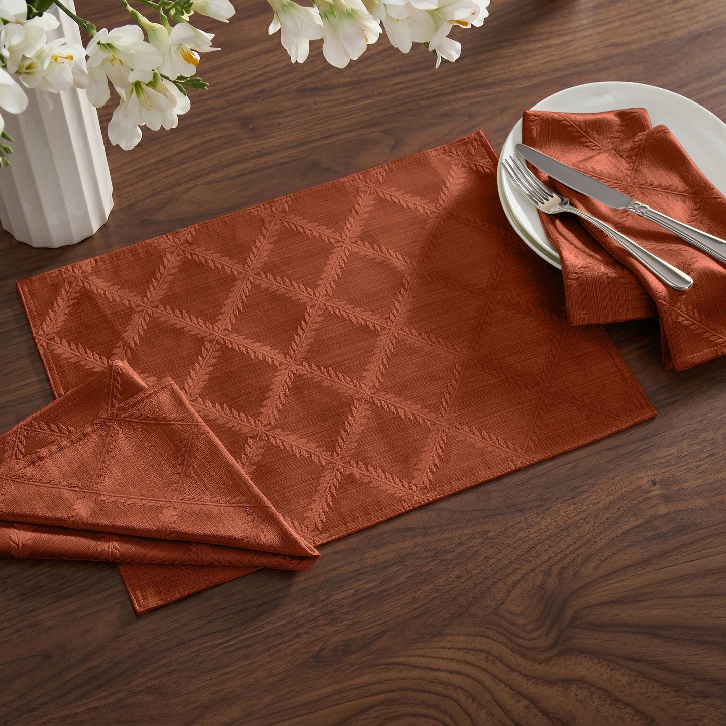 Lenox Laurel Leaf Reversible Placemats, Set of 4
