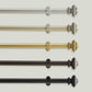 Lenox Madrid 1” Single Curtain Rod with Sculptural Stacked Square Finial Design