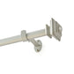 Lenox Madrid 1” Single Curtain Rod with Sculptural Stacked Square Finial Design