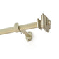 Lenox Madrid 1” Single Curtain Rod with Sculptural Stacked Square Finial Design