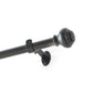 Lenox Manor 1” Single Curtain Rod with Rounded Globe Finial Design