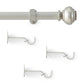 Lenox Manor 1” Single Curtain Rod with Rounded Globe Finial Design