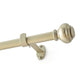 Lenox Manor 1” Single Curtain Rod with Rounded Globe Finial Design