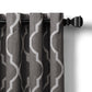 Medalia Room Darkening Geometric Window Curtain