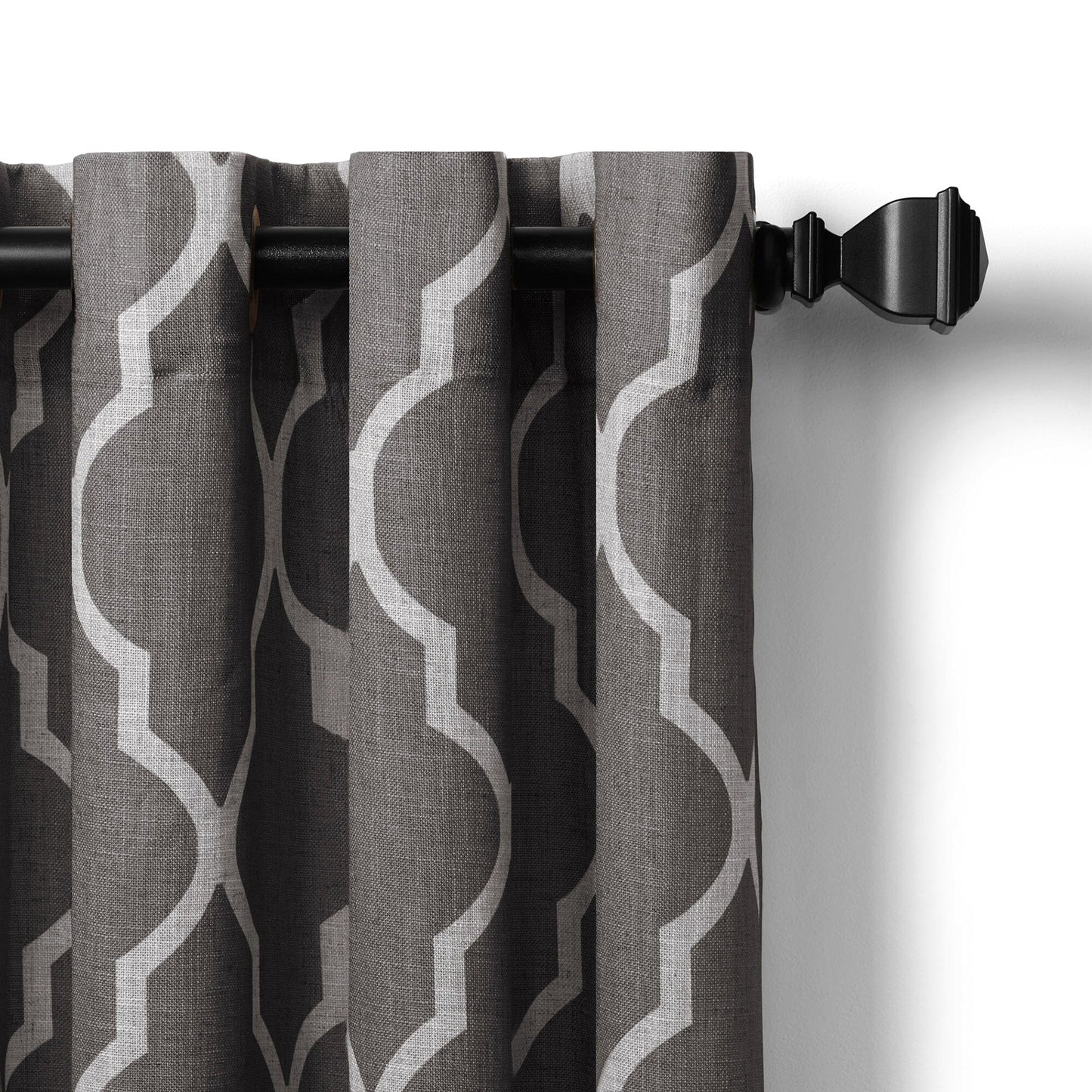 Medalia Room Darkening Geometric Window Curtain