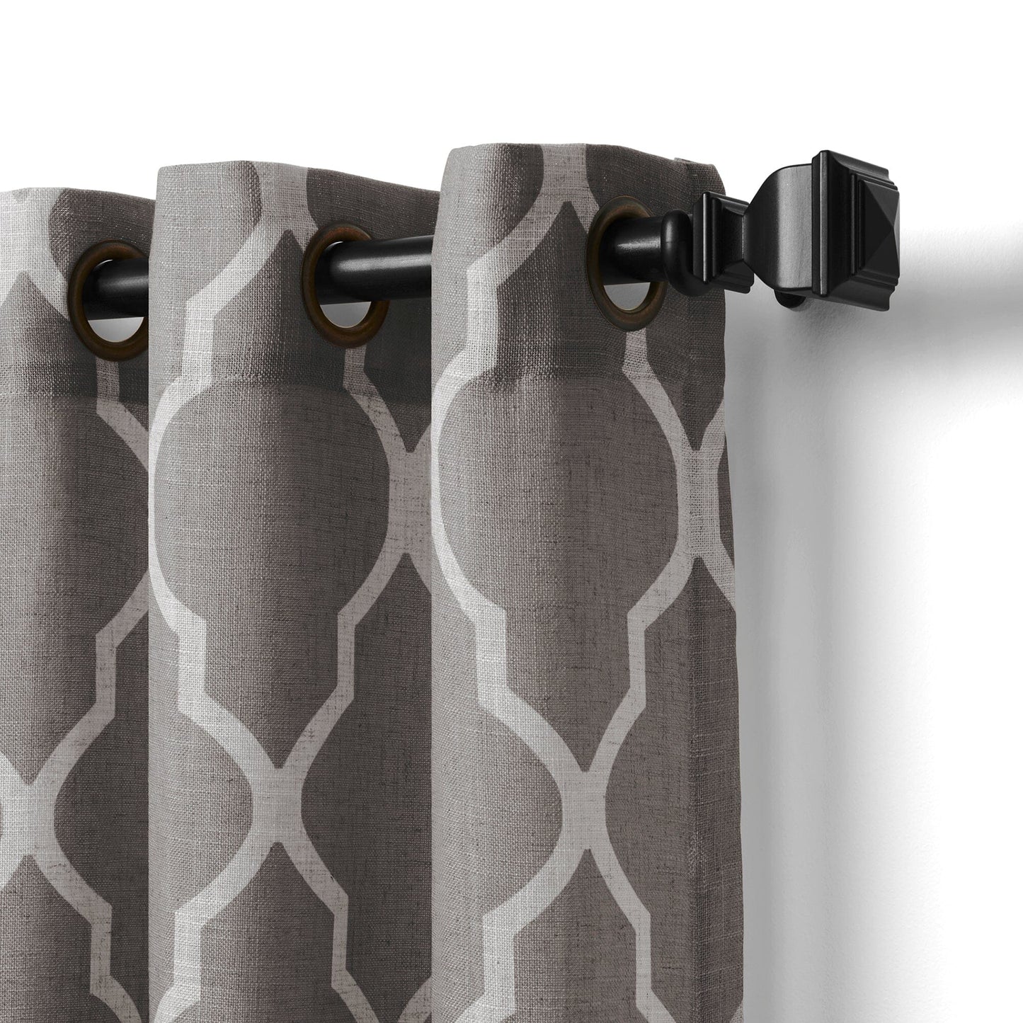 Medalia Room Darkening Geometric Window Curtain