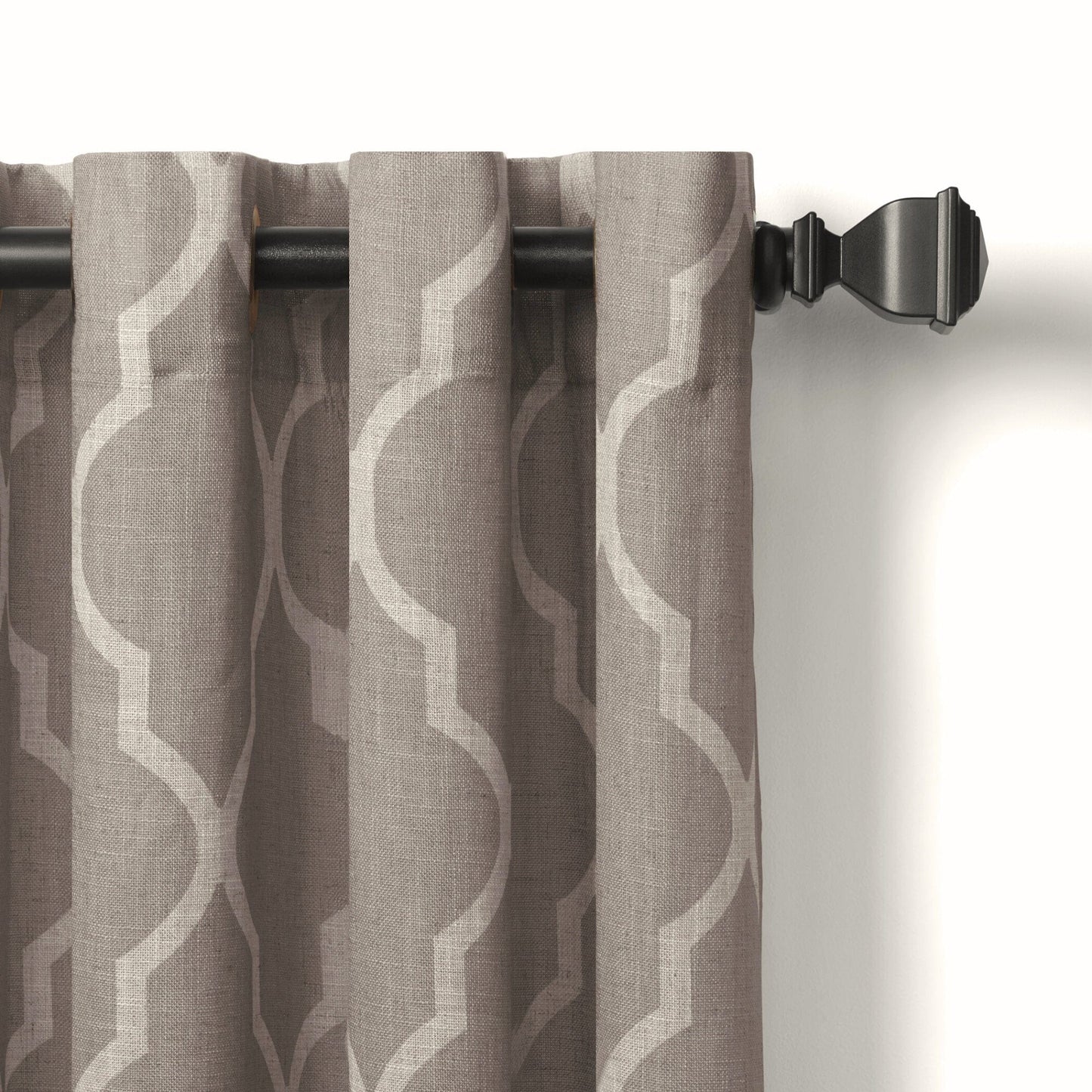 Medalia Room Darkening Geometric Window Curtain