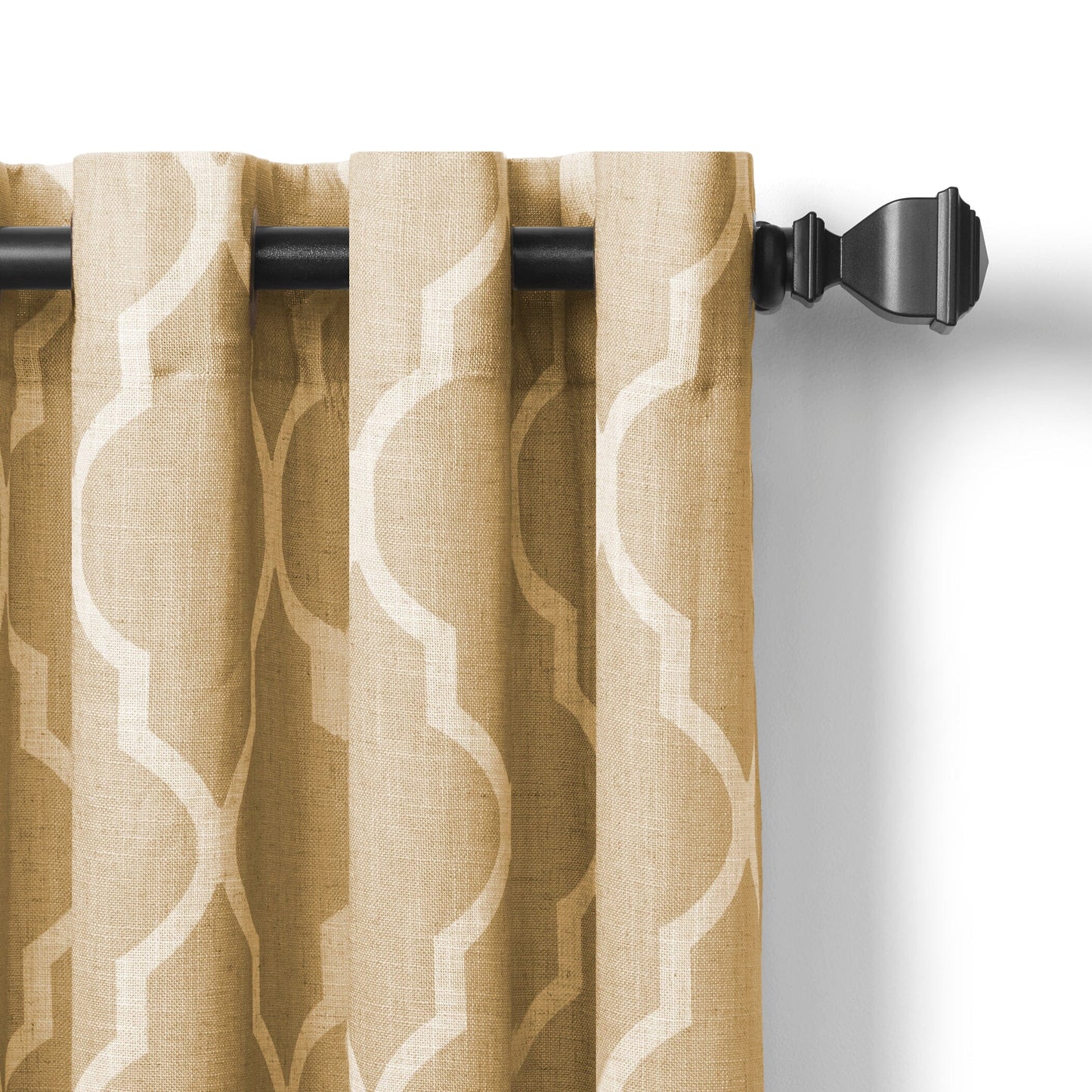 Medalia Room Darkening Geometric Window Curtain