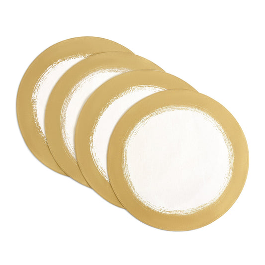 Villeroy & Boch Metallic Brushstroke Round Placemats, Set of 4