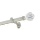 Lenox Milano 1” Single Curtain Rod with Crystal Teardrop Finial Design