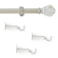 Lenox Milano 1” Single Curtain Rod with Crystal Teardrop Finial Design
