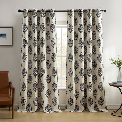 Navara Medallion Room Darkening Window Curtain