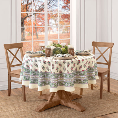Nomad Harvest Block Print Tablecloth