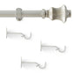 Lenox Palazzo 1” Single Curtain Rod with Fluted Bell Shaped Finial Design
