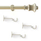 Lenox Palazzo 1” Single Curtain Rod with Fluted Bell Shaped Finial Design