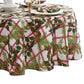 Pinecone Plaid Holiday Fabric Tablecloth