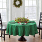 Poinsettia Elegance Jacquard Tablecloth
