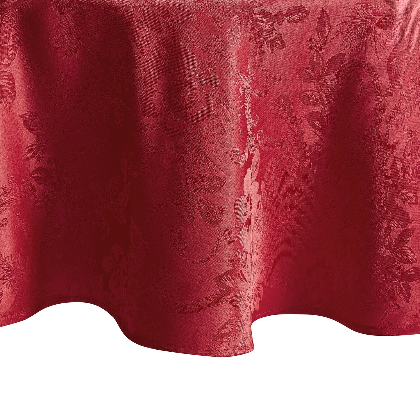 Poinsettia Elegance Jacquard Tablecloth