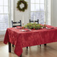 Poinsettia Elegance Jacquard Tablecloth