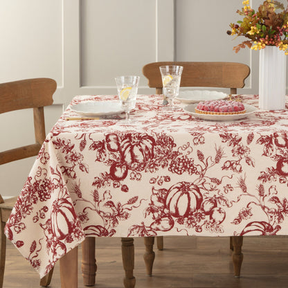Lenox Pumpkin Toile Tablecloth