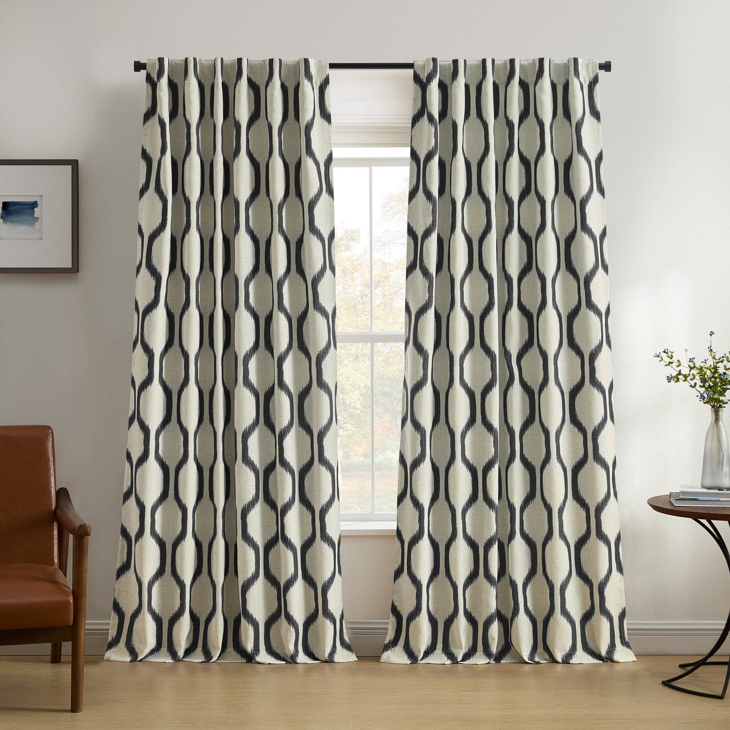 Renzo Rod Pocket Back Tab Window Curtain