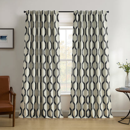 Renzo Rod Pocket Back Tab Window Curtain