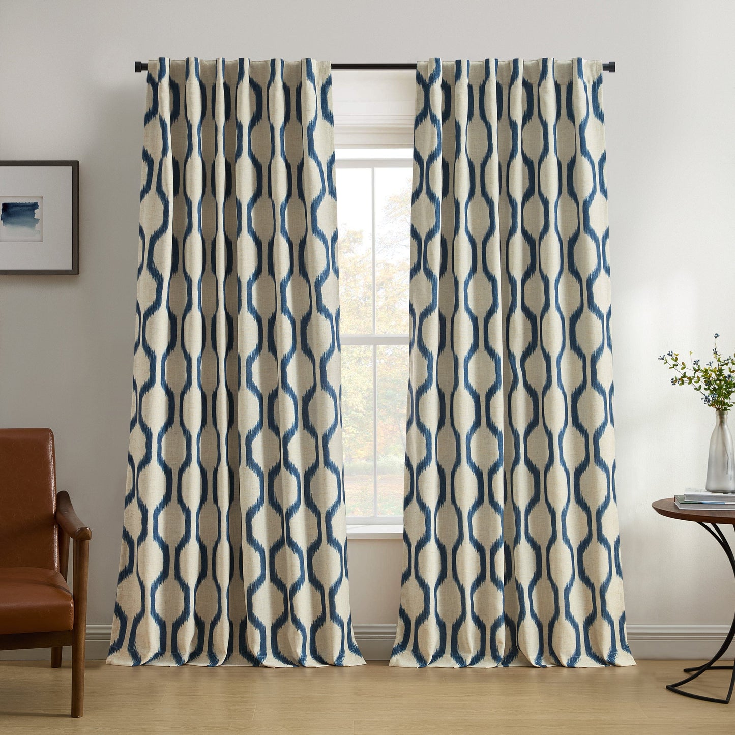 Renzo Rod Pocket Back Tab Window Curtain
