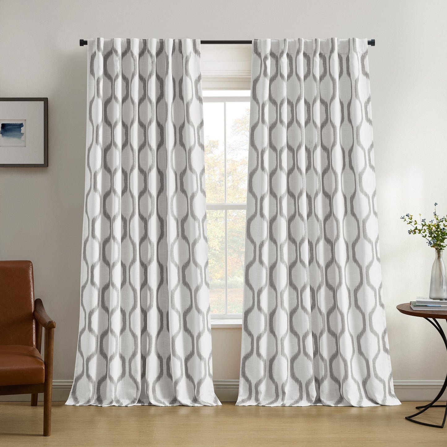 Renzo Rod Pocket Back Tab Window Curtain