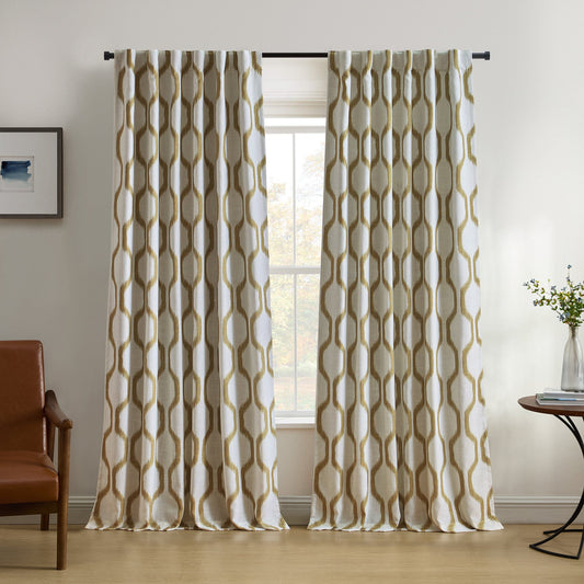 Renzo Rod Pocket Back Tab Window Curtain