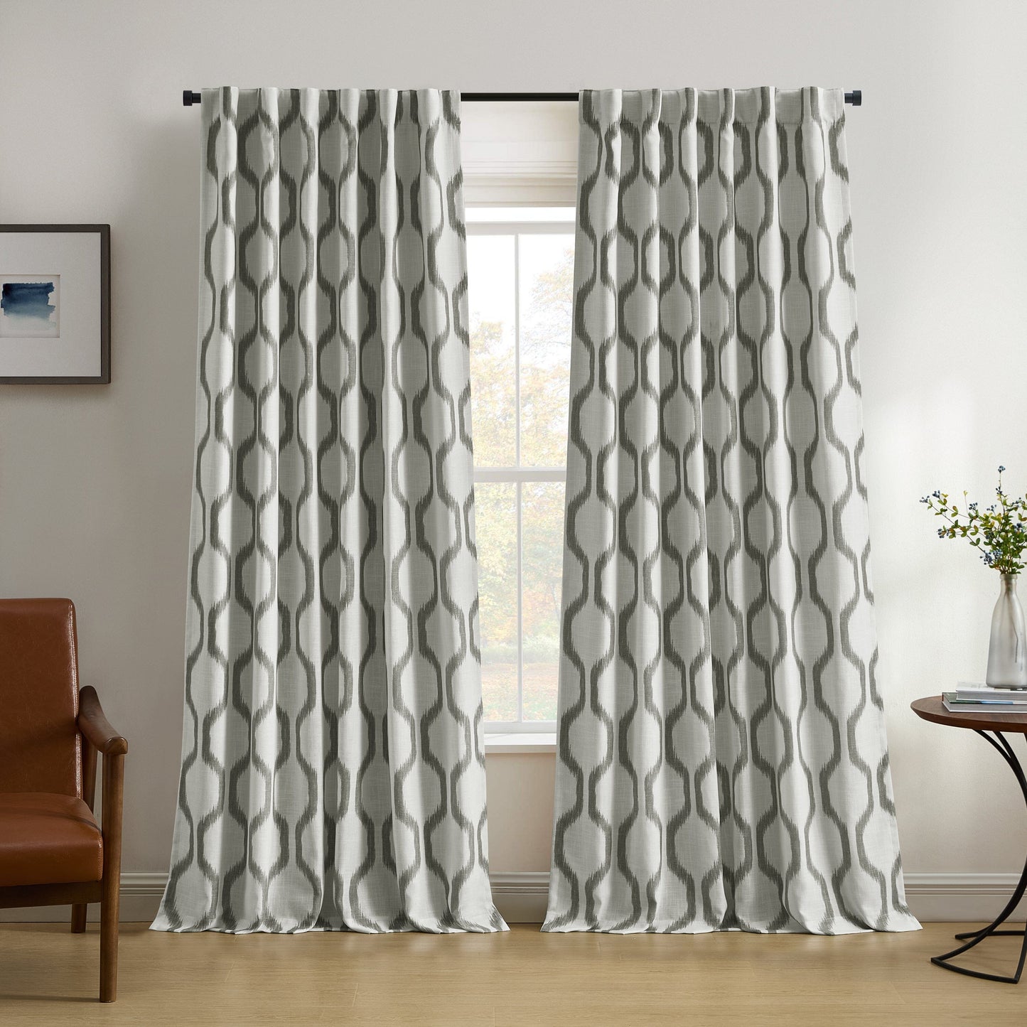 Renzo Rod Pocket Back Tab Window Curtain