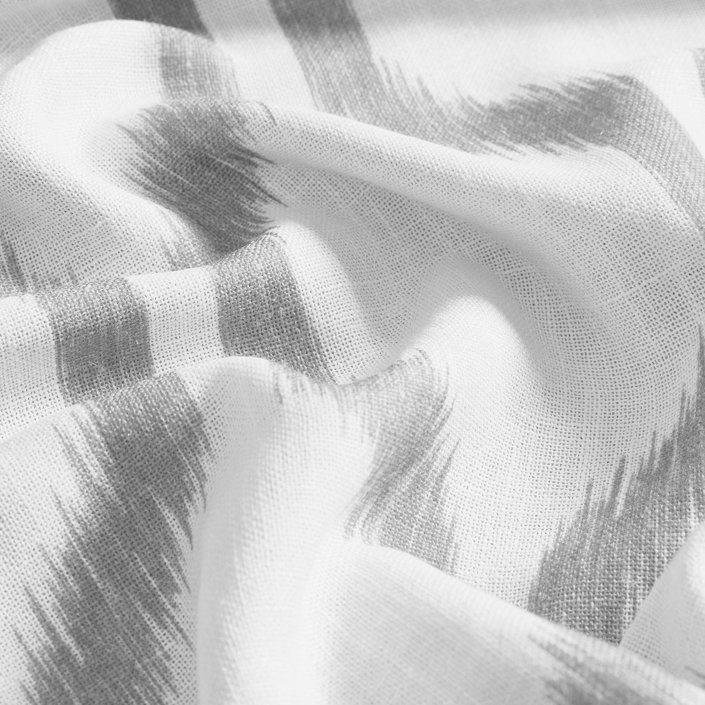 Cortina de ventana para oscurecer la habitación de lino geométrico Renzo Ikat