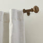 Rhinebeck Rustic Faux Wood 1" Window Drapery Single Curtain Rod