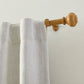 Rhinebeck Rustic Faux Wood 1" Window Drapery Single Curtain Rod