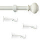 Rhinebeck Rustic Faux Wood 1" Window Drapery Single Curtain Rod