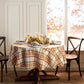 Russet Harvest Woven Plaid Tablecloth