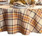 Russet Harvest Woven Plaid Tablecloth
