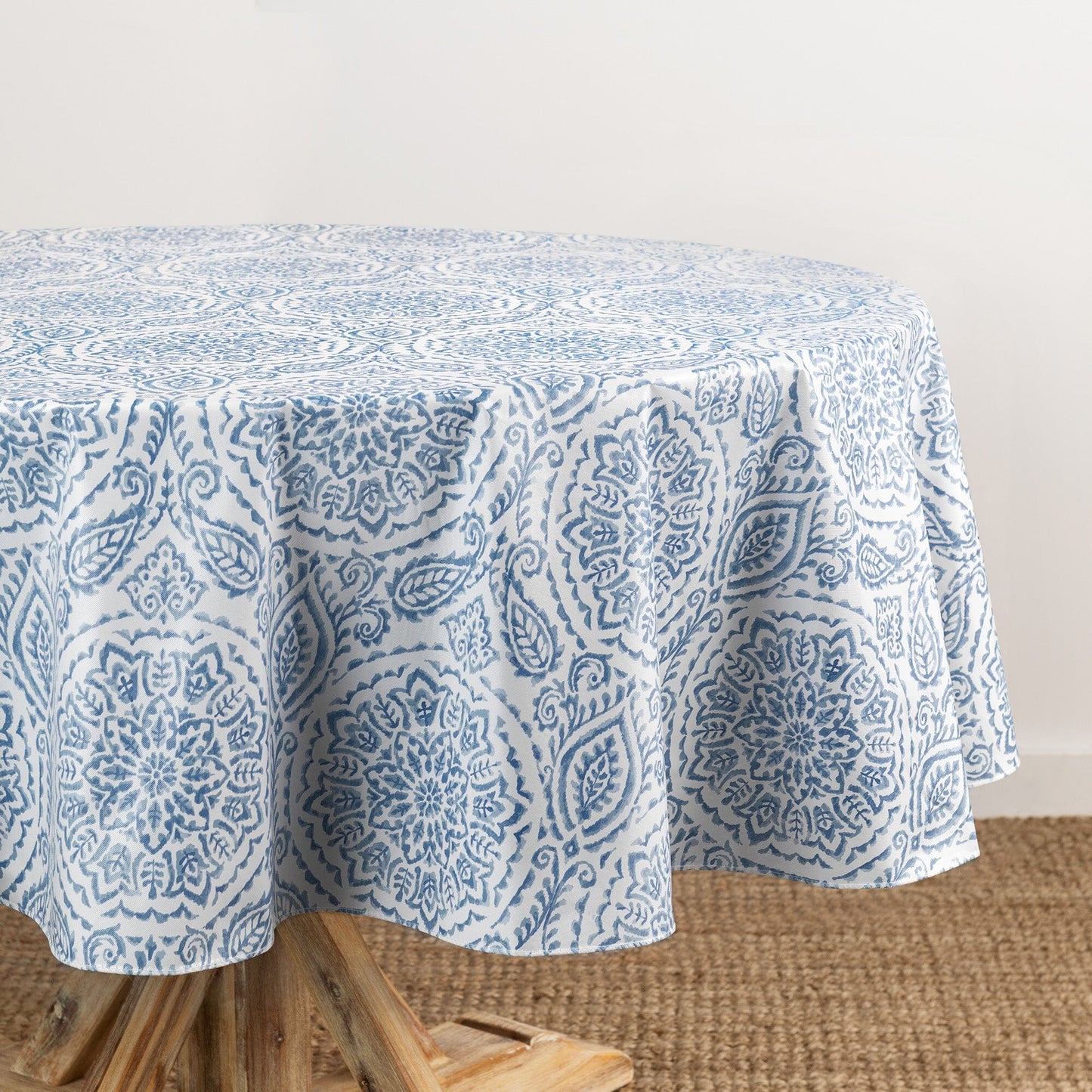 Savannah Boho Paisley Printed Vinyl Indoor/Outdoor Tablecloth