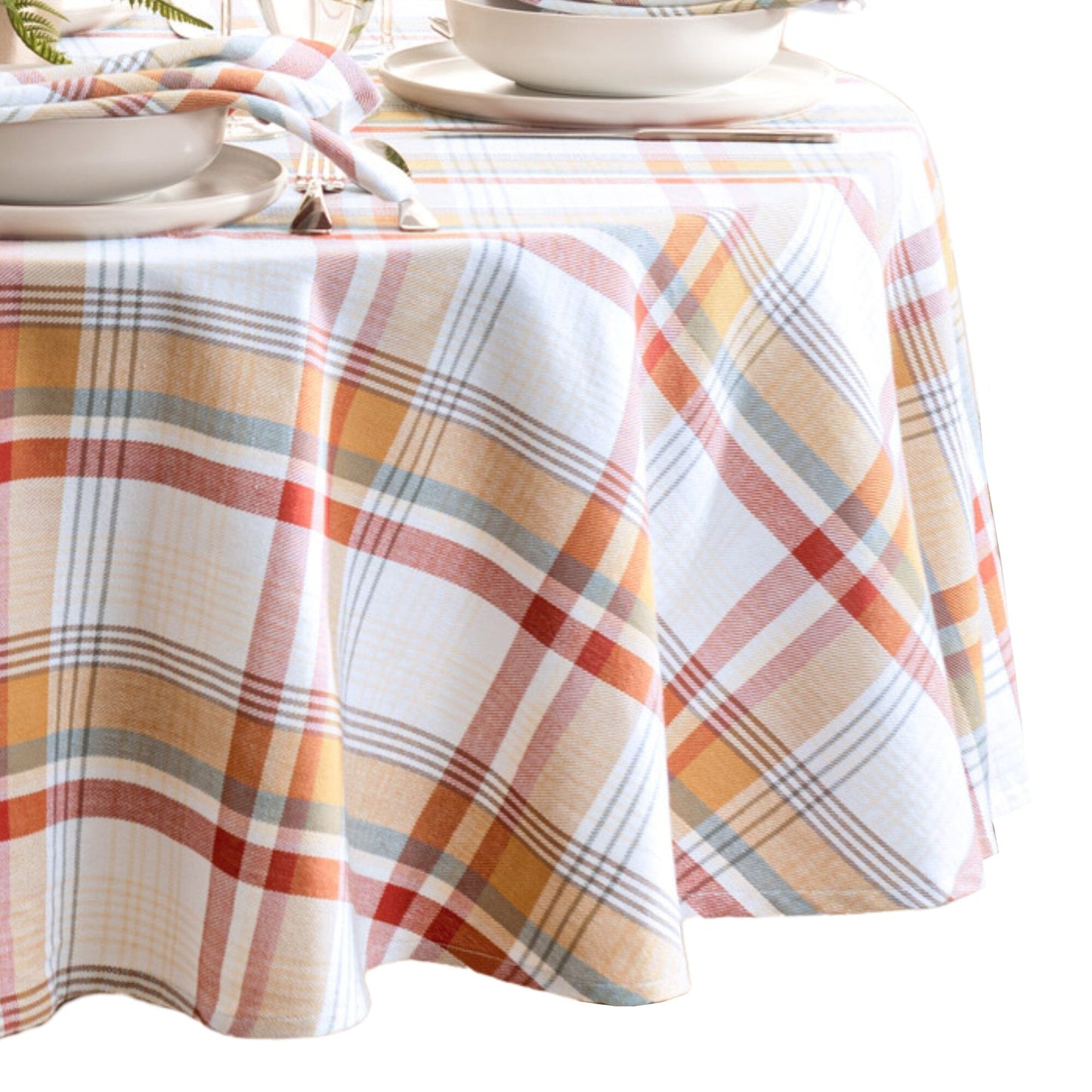 Seneca Plaid Harvest Cotton Tablecloth