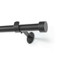 Serena 1" Window Drapery Single Curtain Rod with Contemporary Cap Finial