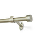 Serena 1" Window Drapery Single Curtain Rod with Contemporary Cap Finial